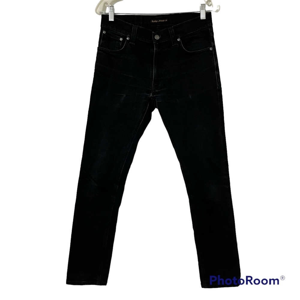 Nudie Lean Dean in Dry Cold Black Size 30